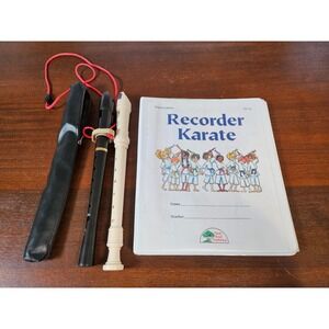 Yamaha Angel Recorders Student Set Cream Black Excellent Recorder Karate Book